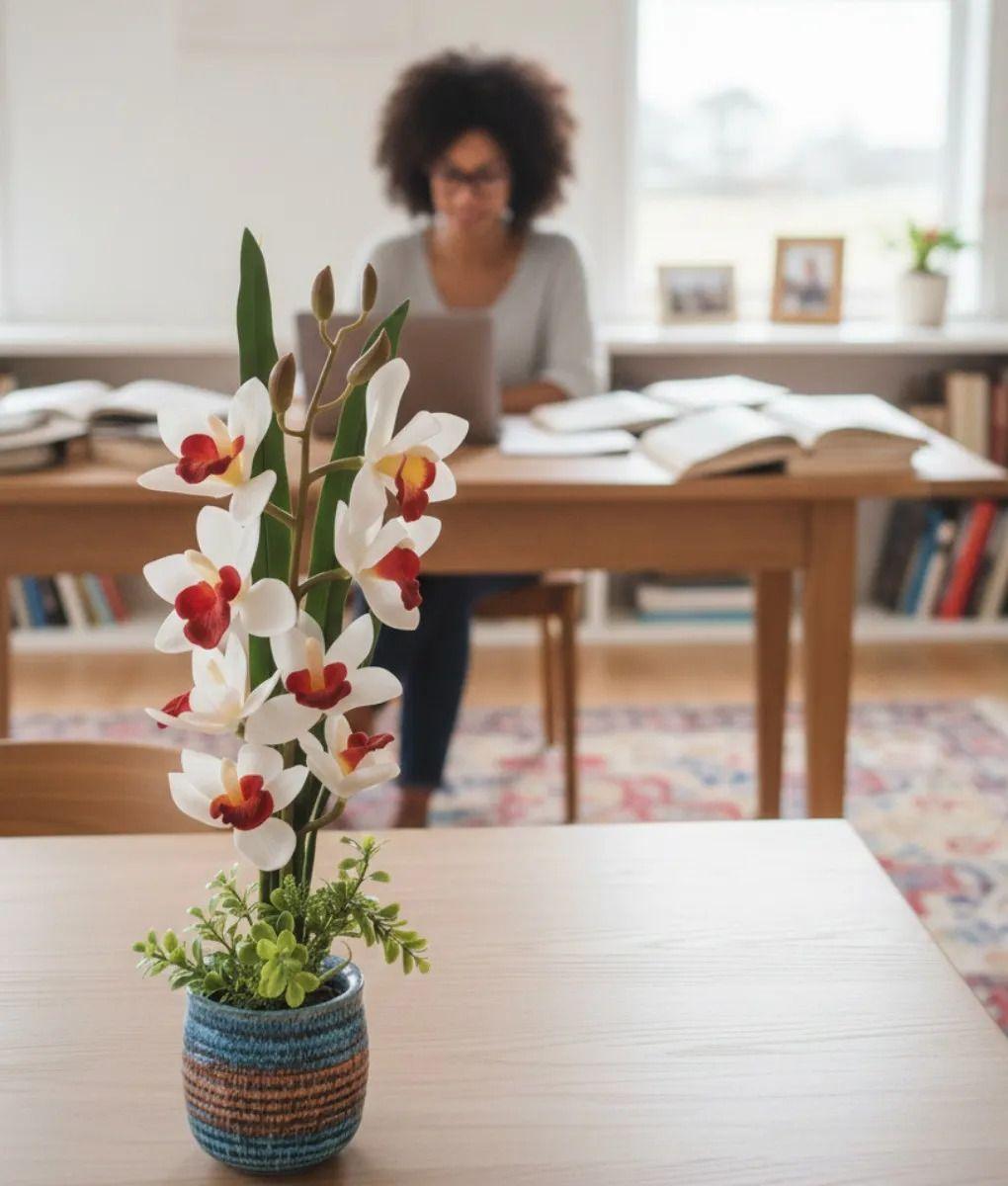 Planta Decorativa Artificial Tropical Elegante Floral Jhn-6