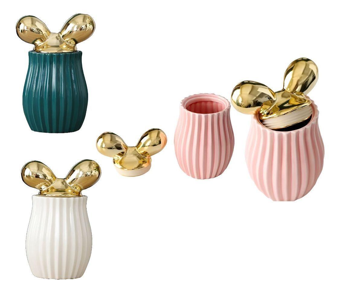 Tarro Almacenamiento Cerámica Decoración Moderna Jhn-4