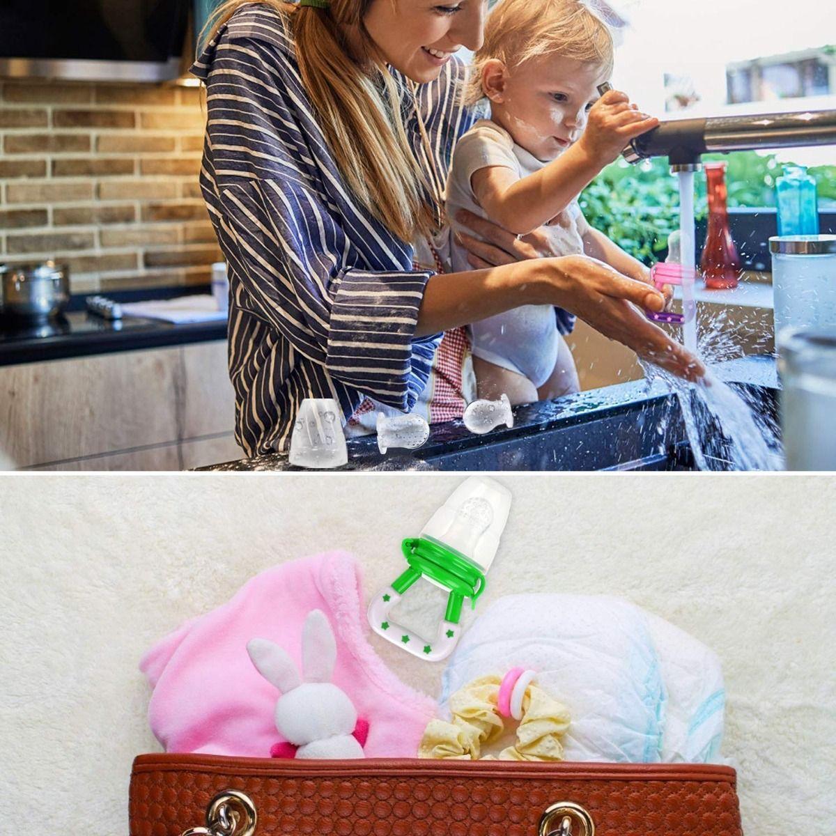 Set 8 Chupetes Alimentadro Frutas Vegetal Divertido Bebe Lau-2