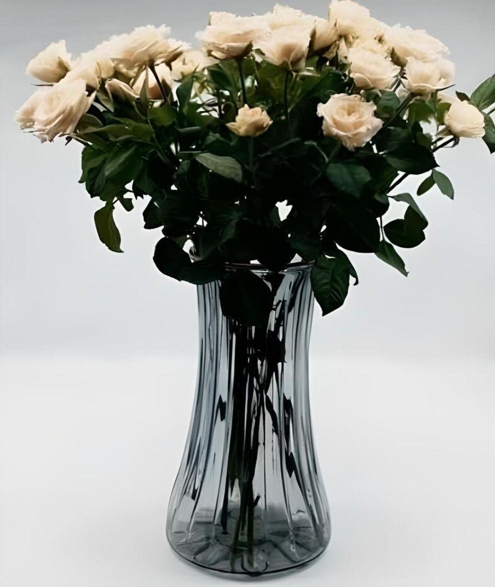 Florero Jarrón Decorativo Transparente Textura Hogar Jhn-9