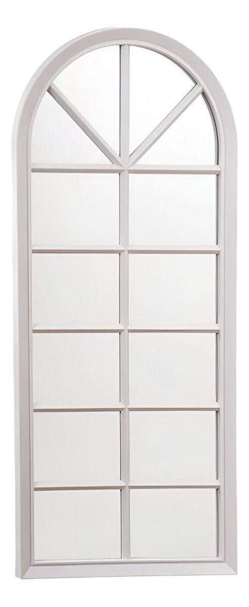 Espejo Pared Decorativo Blanco Ventana Catedral Vintage Jhn-0