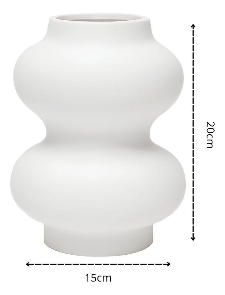 Jarrón Florero Cerámica Decoración Moderno Blanco Hogar Jhn-9