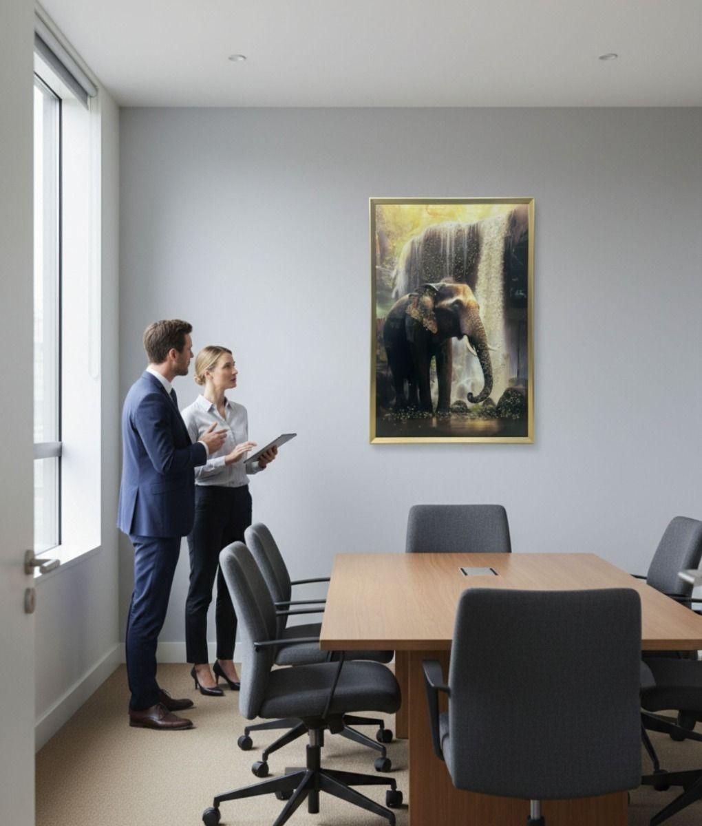 Cuadro Decorativo Elefante Majestuoso Naturaleza Adorno Jhn-3