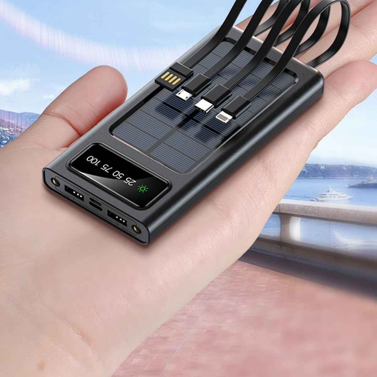 Cargador Portátil Solar Doble Puerto USB Pantalla LED Jhn-6