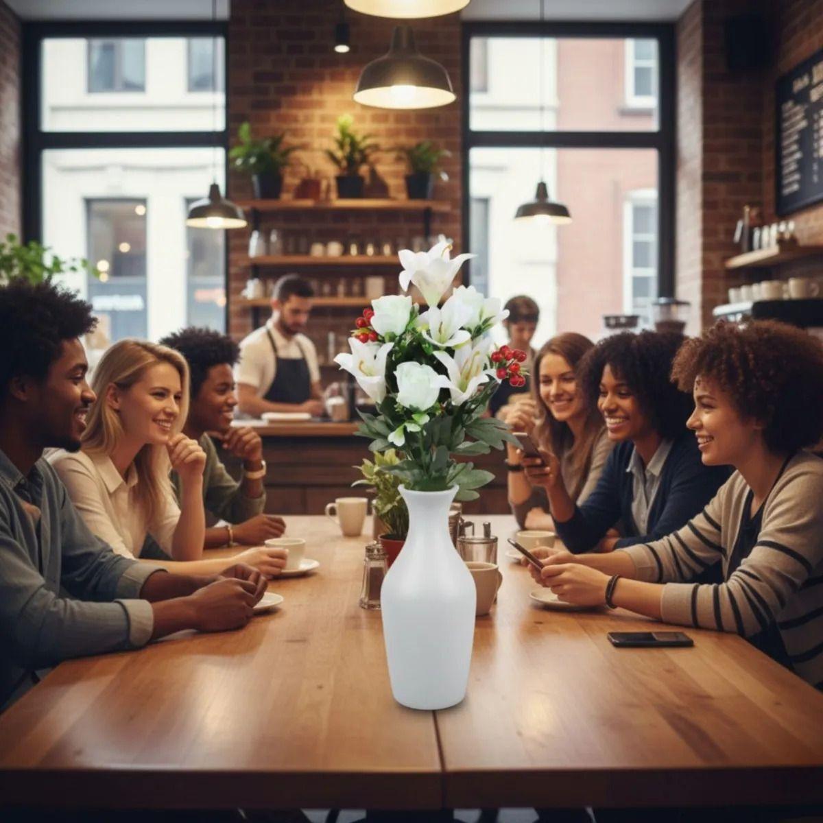 Ramo Floral Artificial Lirios Capullos Silvestres Adorno Jhn-5