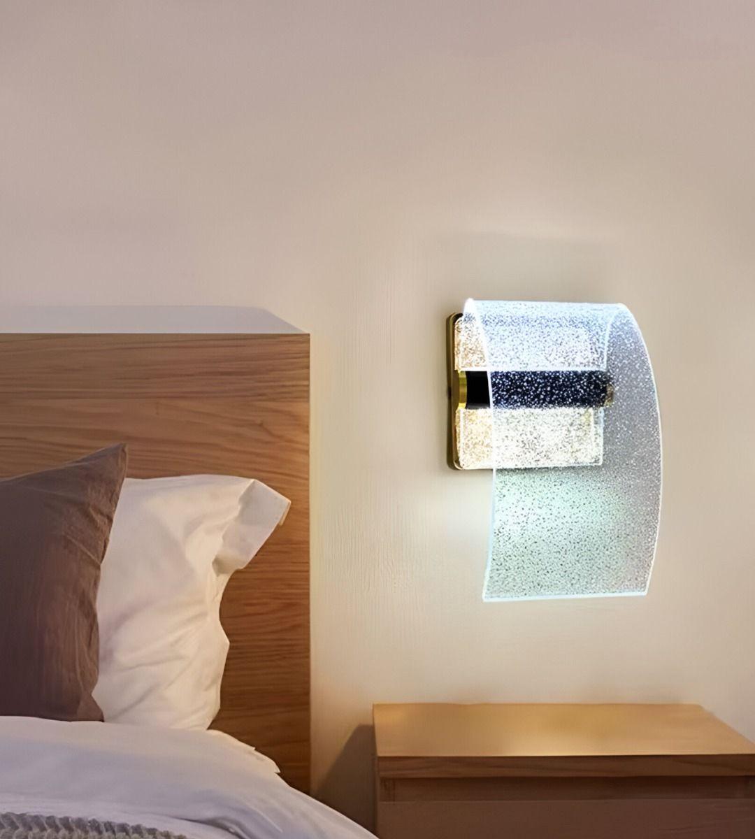 Lámpara Pared LED Elegante Dorada Acrílico Decorativa Jhn-3