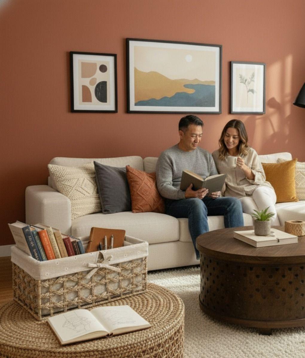 Canasto Decorativo Cesto Organizador Rústico Natural Jhn-4