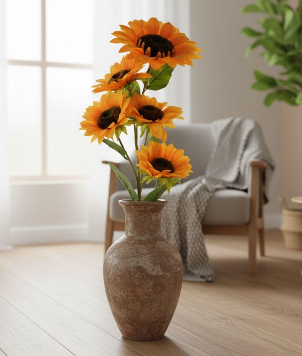 Flores Artificiales Ramo Decorativo Girasoles Adorno Jhn-9