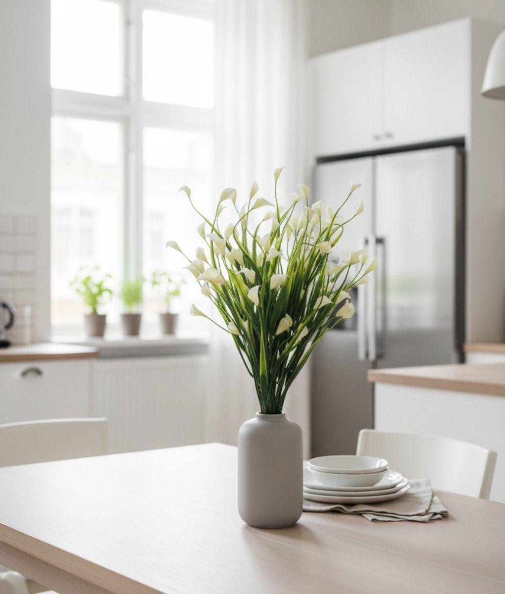 Set 2 Flores Artificiales Ramo Decorativo Adorno Jhn-6