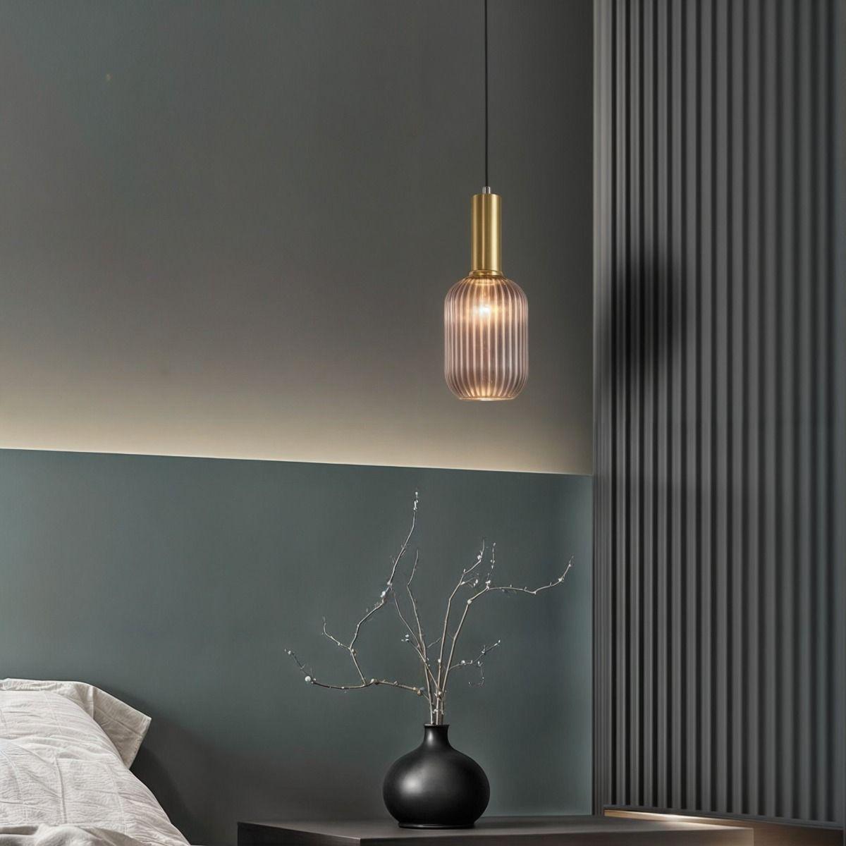 LÁMPARA COLGANTE Pantalla Moderna Vidrio Altura Ajustable-8