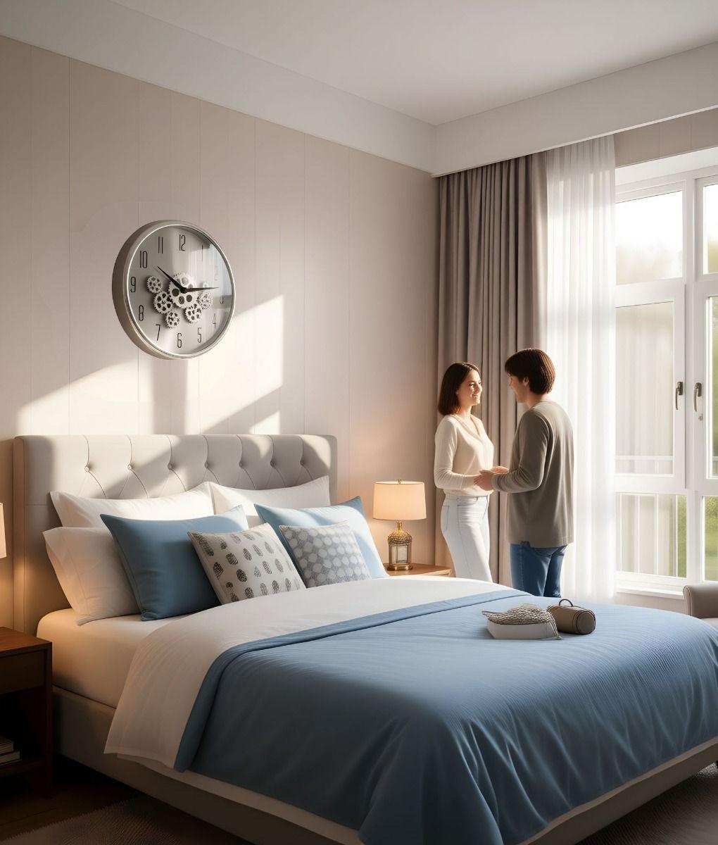 Reloj Pared Decorativo Giratorio Diseño Engranajes Jhn-3