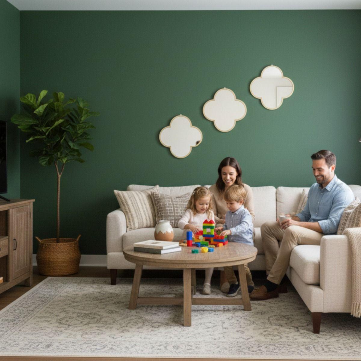 Set 3 Espejo Decorativo Pared Elegancia Clásica Adorno Jhn-4