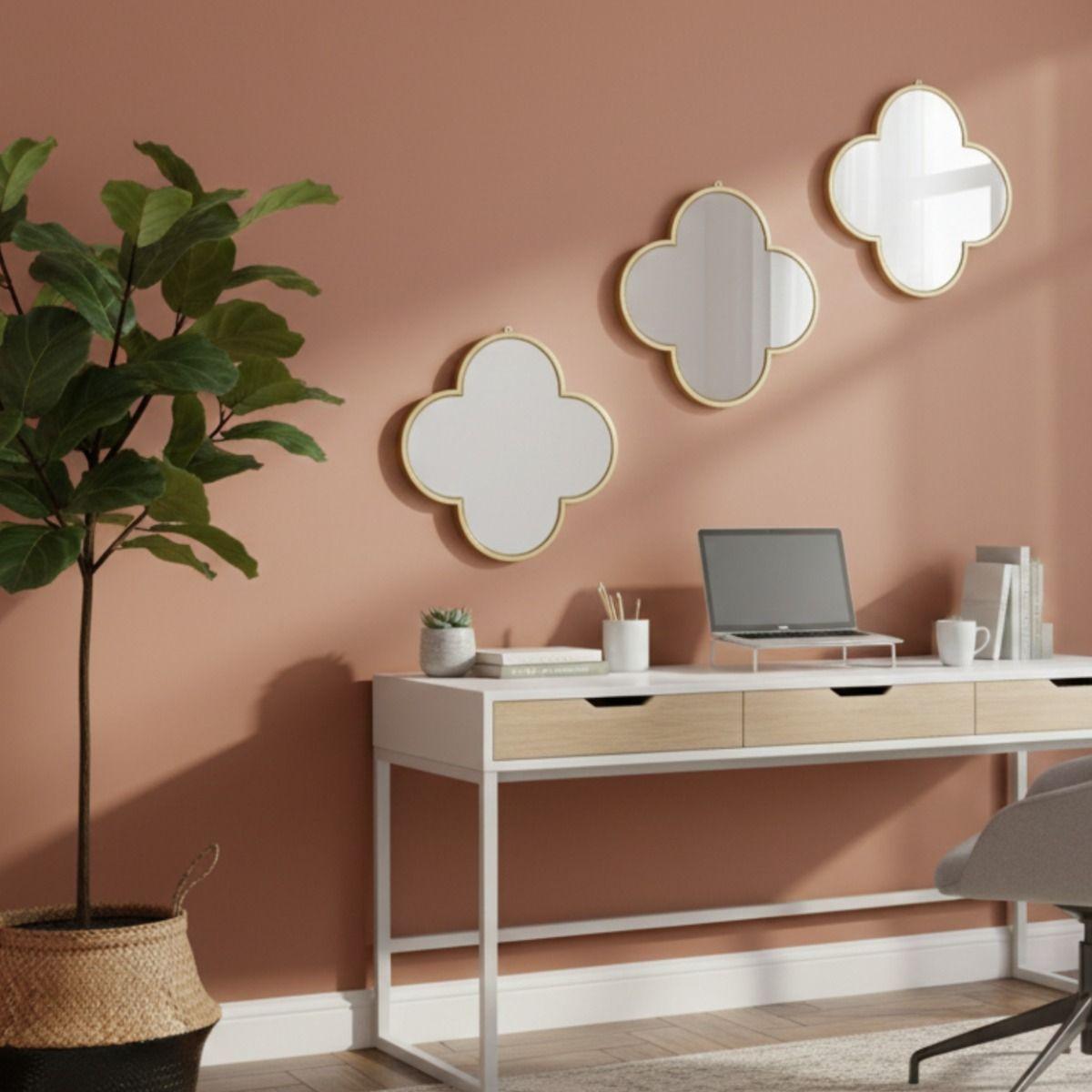 Set 3 Espejo Decorativo Pared Elegancia Clásica Adorno Jhn-9