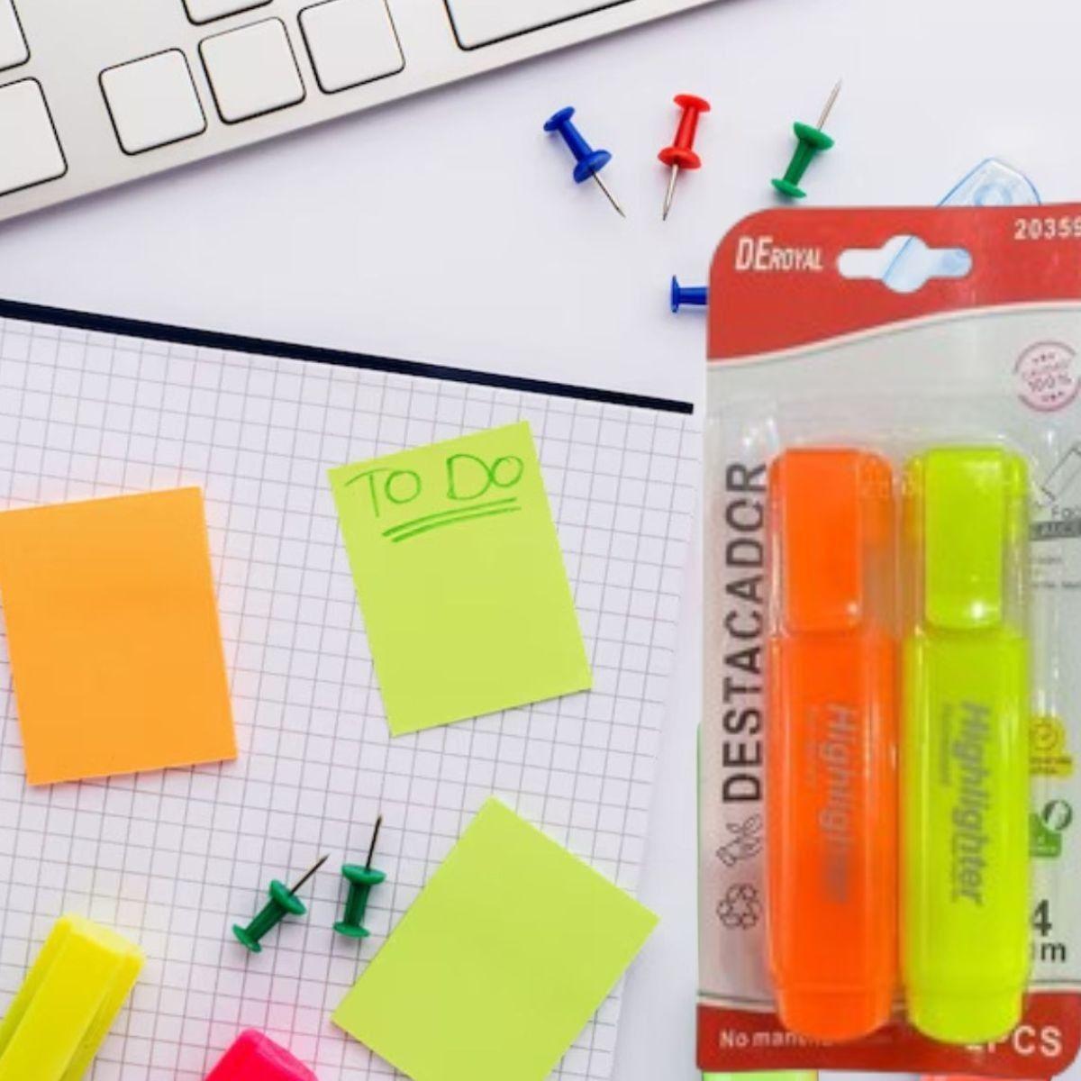 Set 8 Marcador Resaltador Fluorescentes Ergonómico Jhn-9