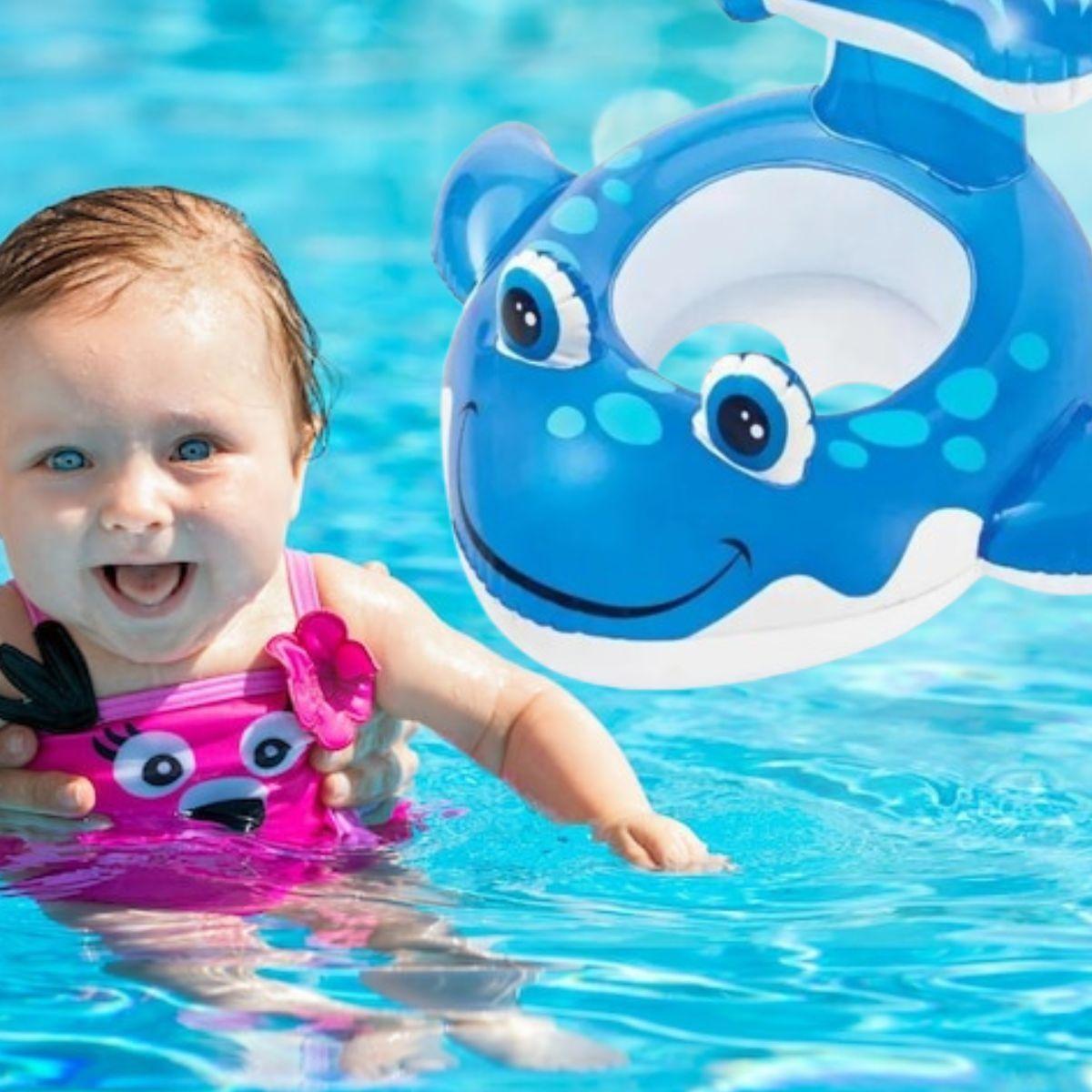 FLOTADOR INFLABLE INFANTIL BALLENA PISCINA VERANO NIÑOS LAU-7