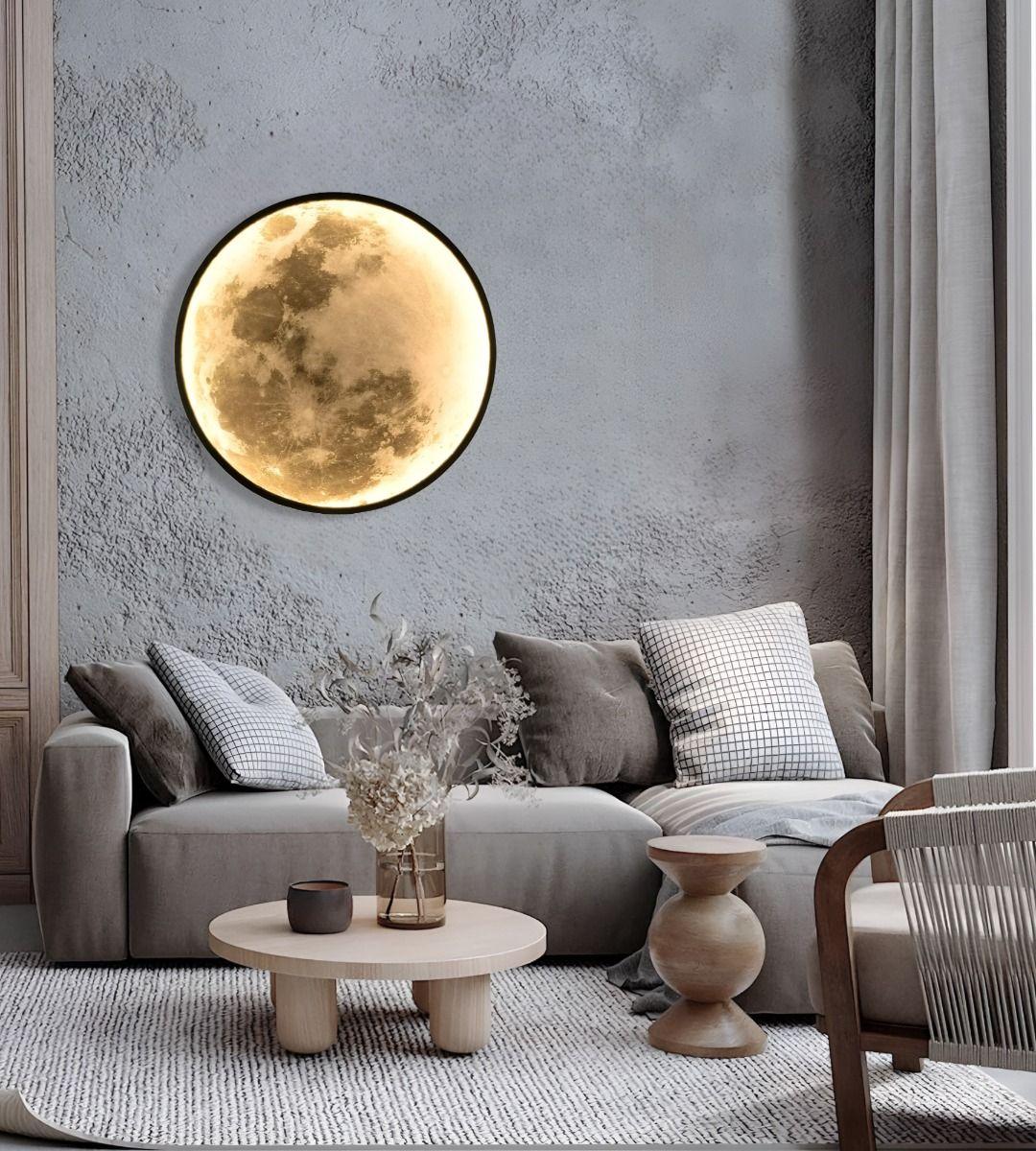 Aplique Pared Luna 3D Lámpara LED Techo Decoración Jhn-9