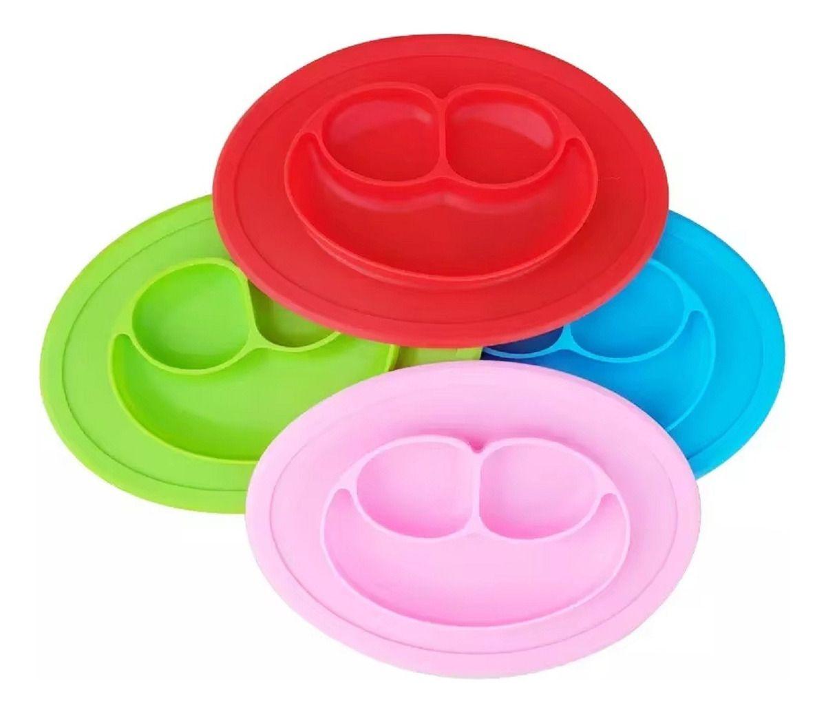 Set 5 Platos Silicona Antiderrame Antiadherente Bebes Lau-0