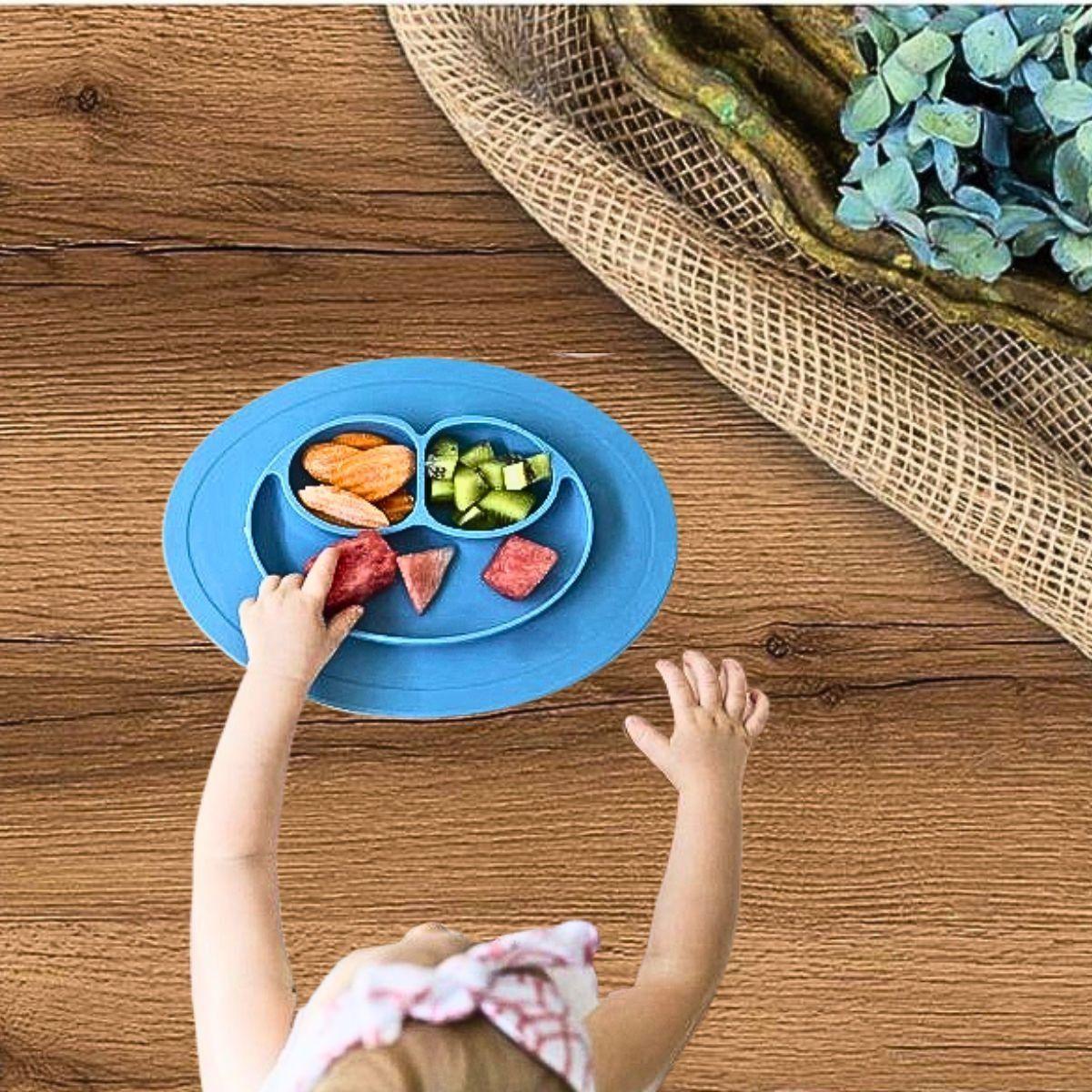 Set 5 Platos Silicona Antiderrame Antiadherente Bebes Lau-1