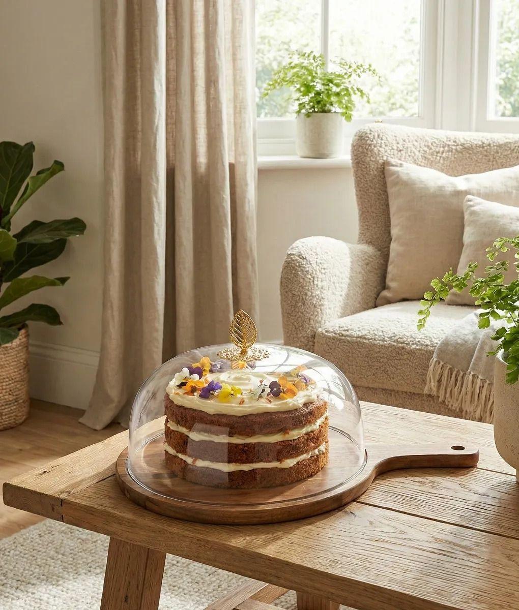 Base Pastelería Servicio Quesos Cúpula Estilo Rústico Jhn-6