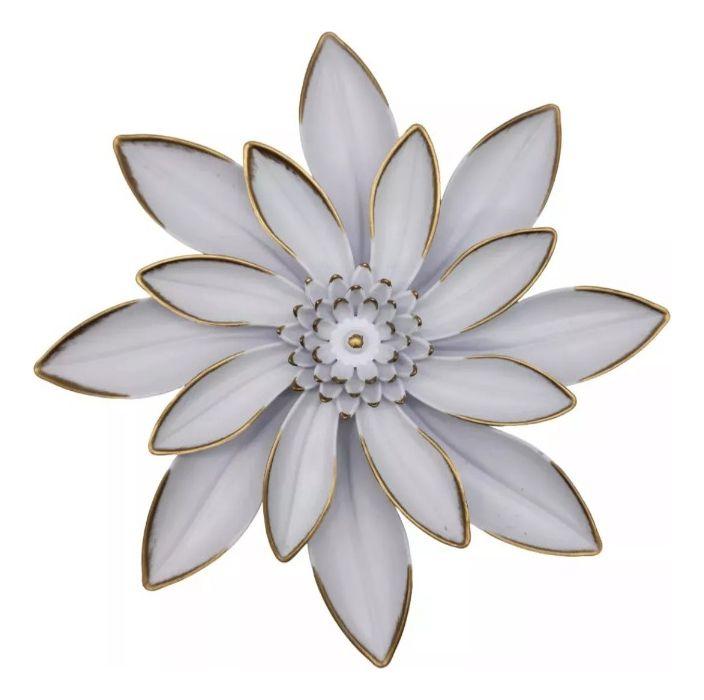 Set 4 Espejos Y Flores De Loto Decorativos Blanco Jhn-9