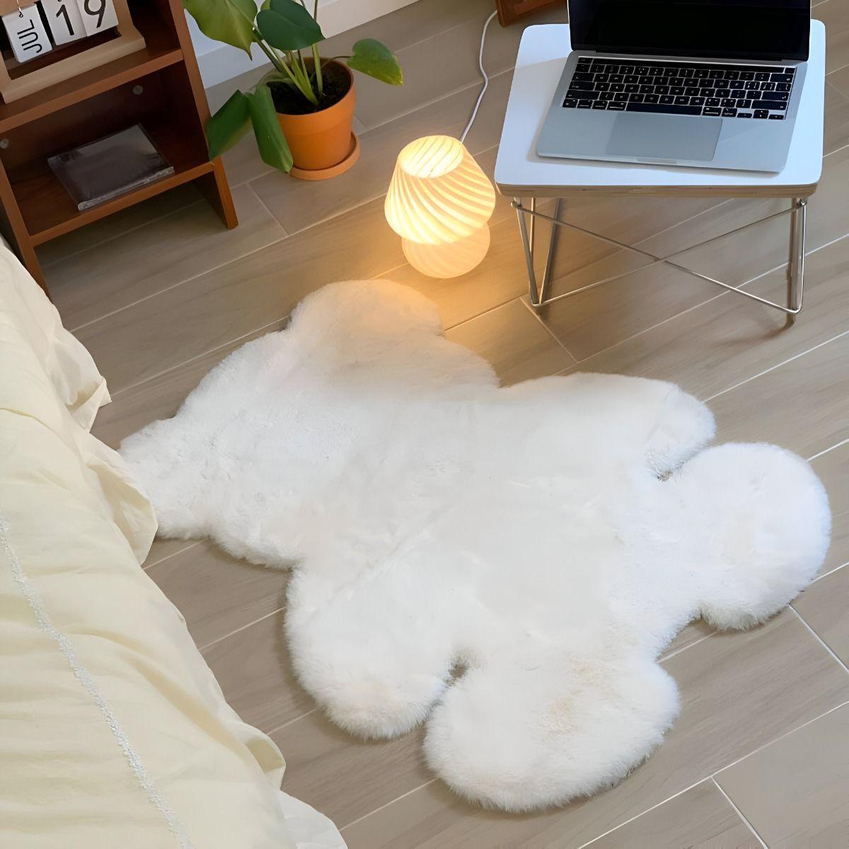 Alfombra Oso Blanco Suave Entrada Dormitorio Decoración Jhn-2
