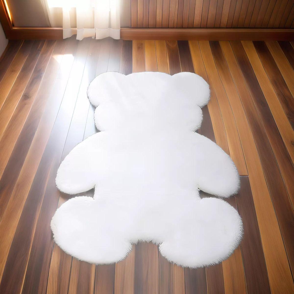 Alfombra Oso Blanco Suave Entrada Dormitorio Decoración Jhn-7