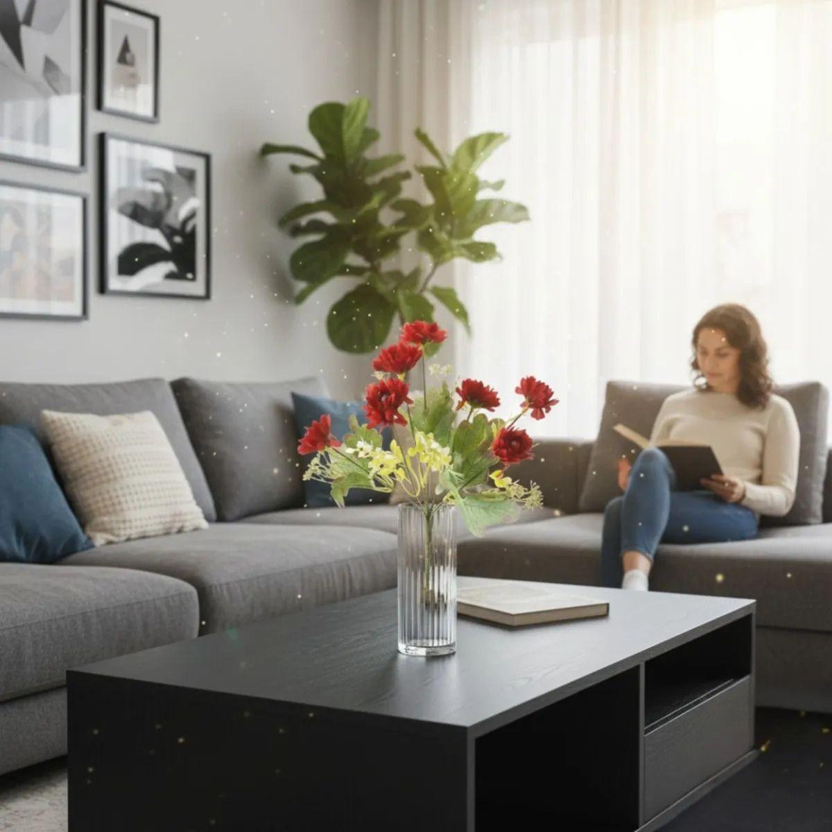 Set 4 Ramo Floral Silvestre Artificial Estilo Natural Jhn-4