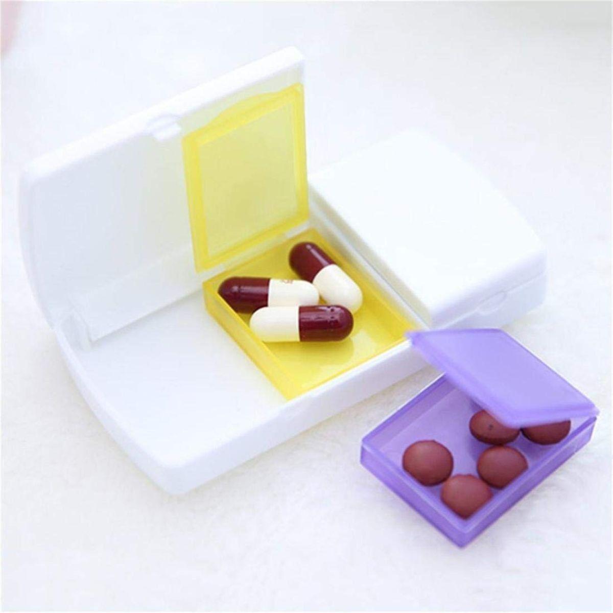 SET 10 PASTILLERO CORTADOR PASTILLA VIAJE PORTATIL LAU-7