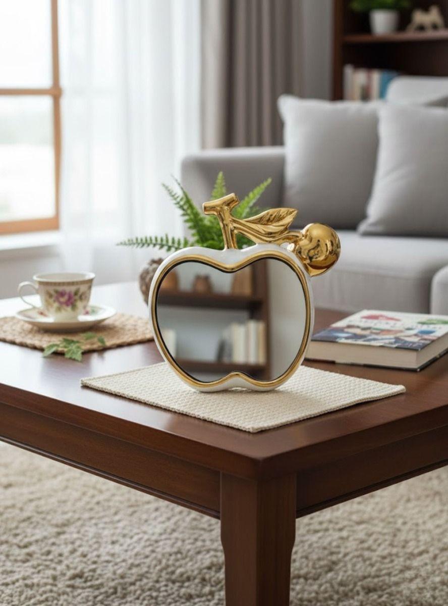 Espejo Decorativo Mesa Forma Manzana Adorno Hogar Jhn-8