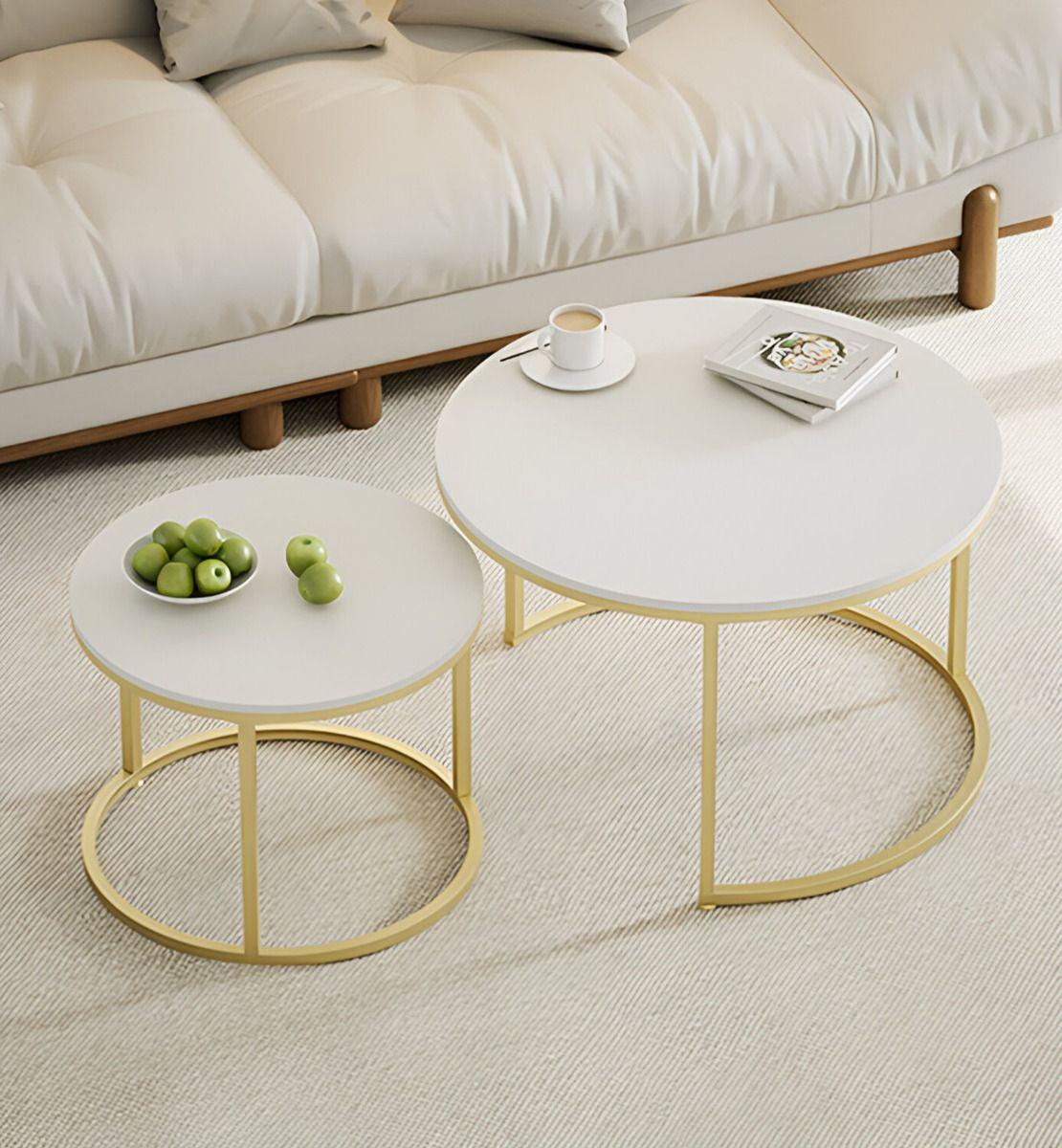 Set 2 Piezas Mesa Centro Auxiliar Moderna Minimalista Jhn-2