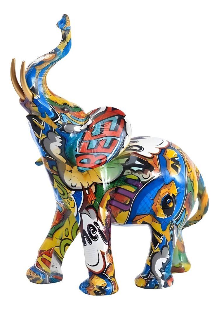 Figura Decorativa Elefante Estatua Colorida Hogar Adorno Jhn-0