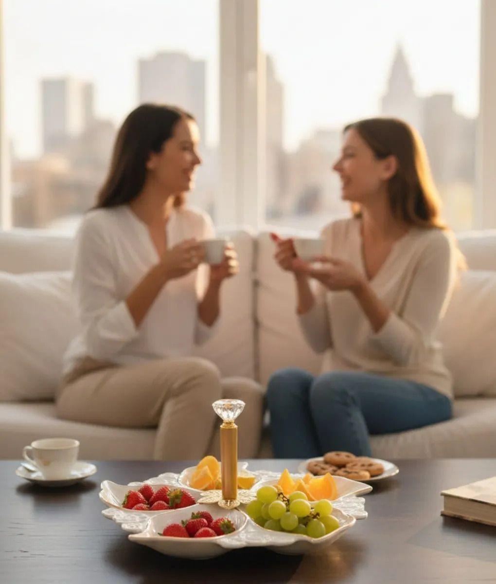 Bandeja Servir Decorativa Diseño Floral Elegancia Jhn-2