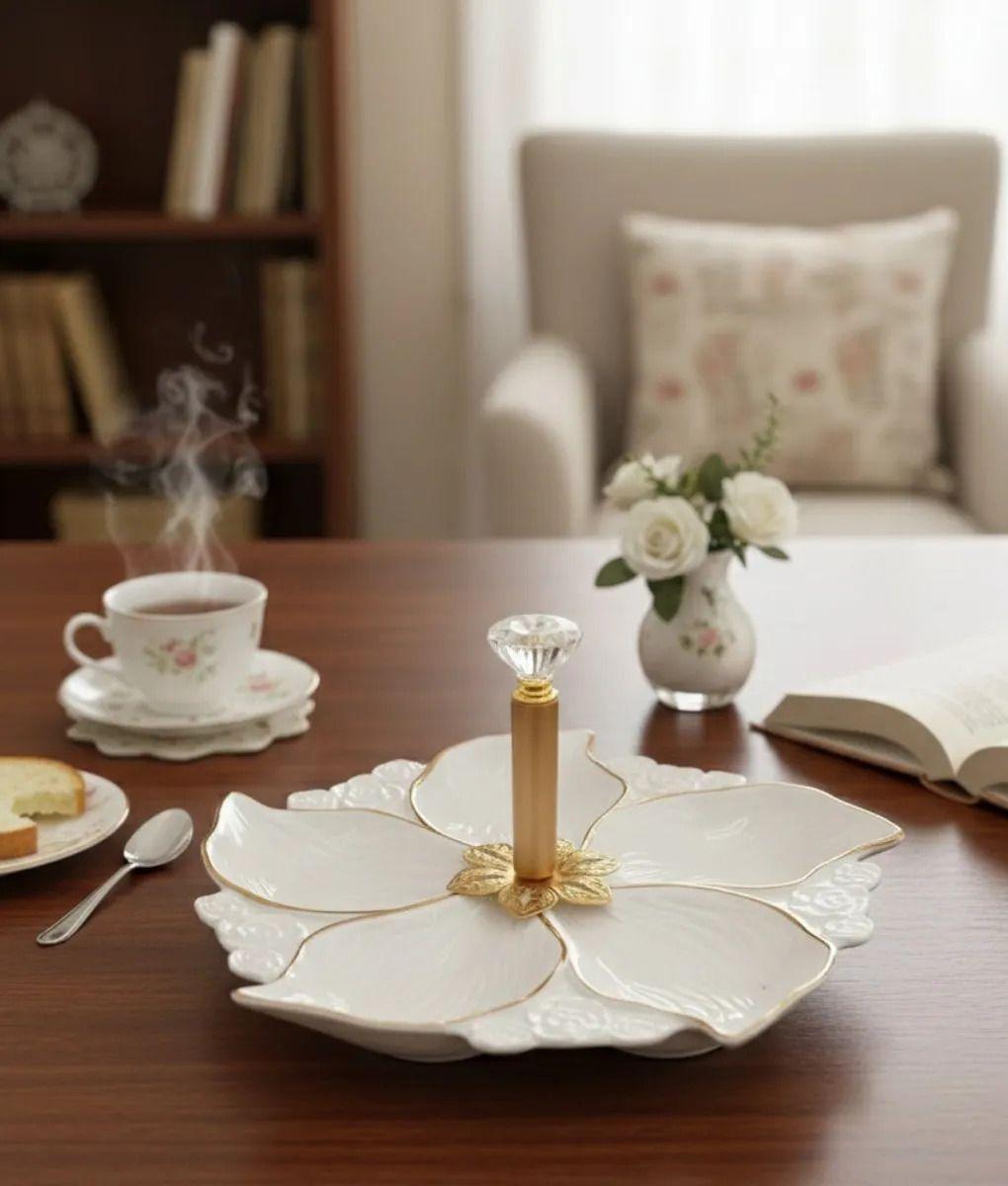 Bandeja Servir Decorativa Diseño Floral Elegancia Jhn-8