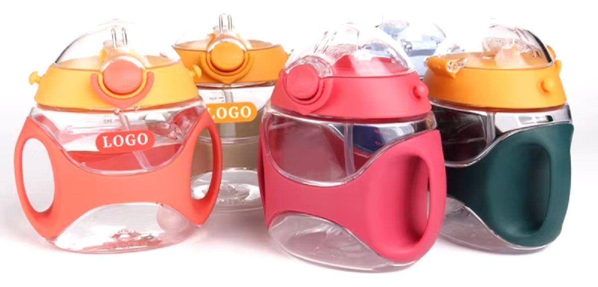 Set 2 Vasos Pajita Bombilla Silicona Niños Bebida Jugo Lau-0