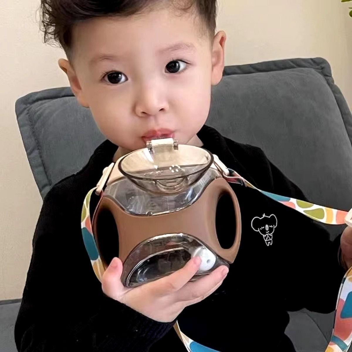 Set 2 Vasos Pajita Bombilla Silicona Niños Bebida Jugo Lau-2