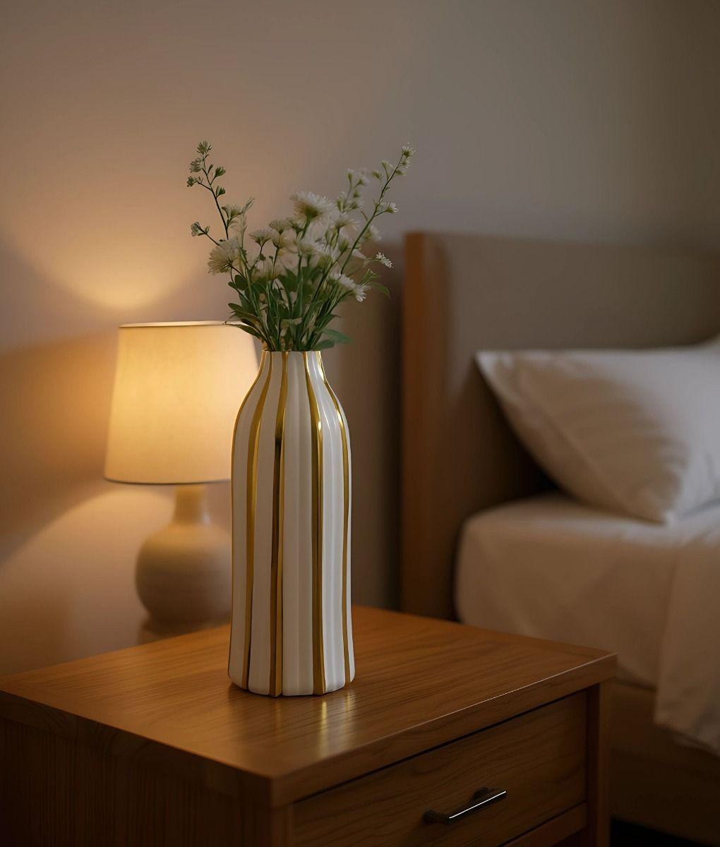 Florero Decorativo Rayas Moderno Versátil Hogar Jhn-5