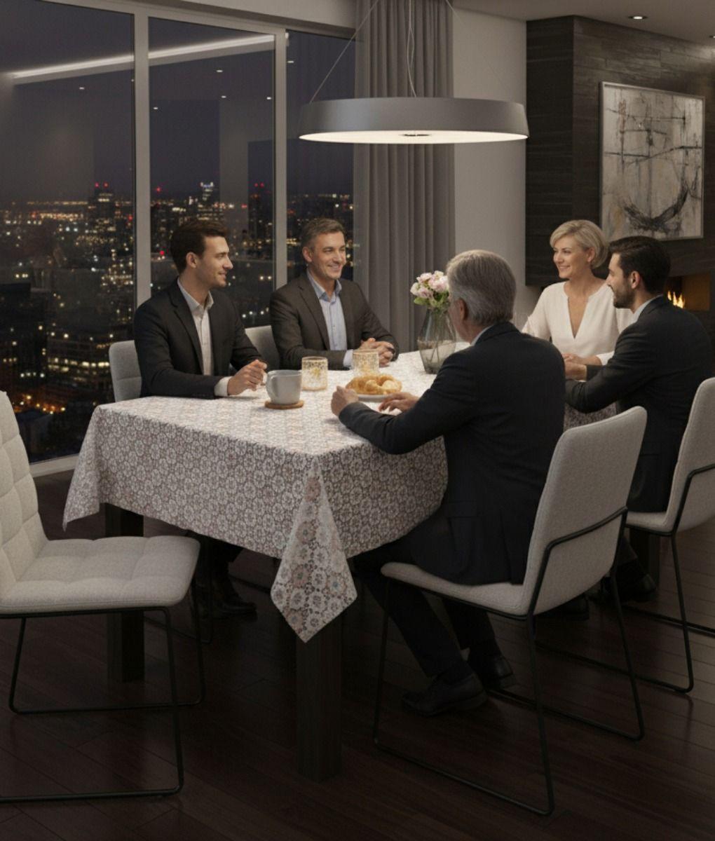 Mantel Decorativo Diseño Encaje Geométrico Moderno Jhn-2