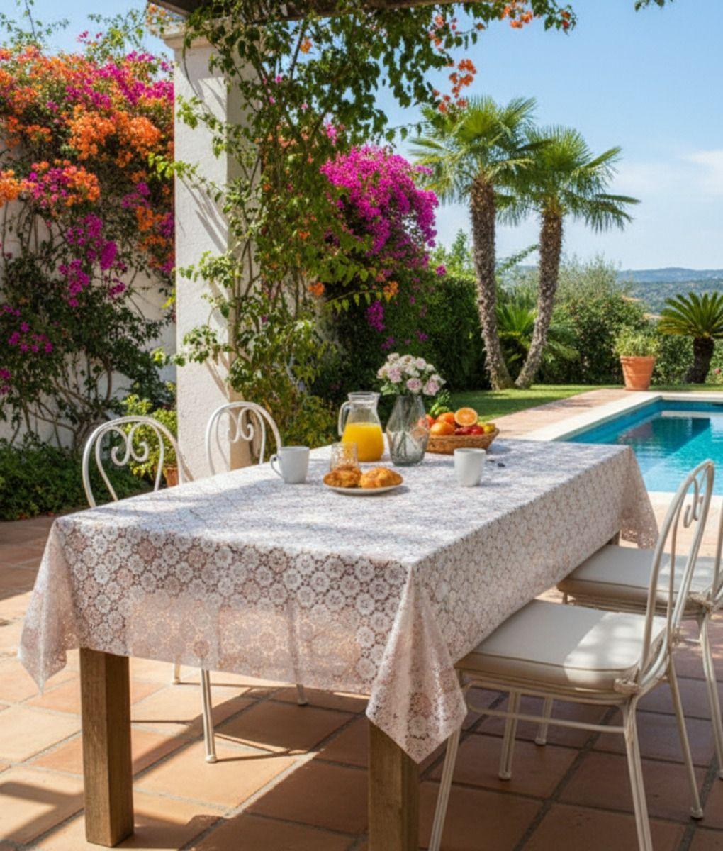 Mantel Decorativo Diseño Encaje Geométrico Moderno Jhn-7