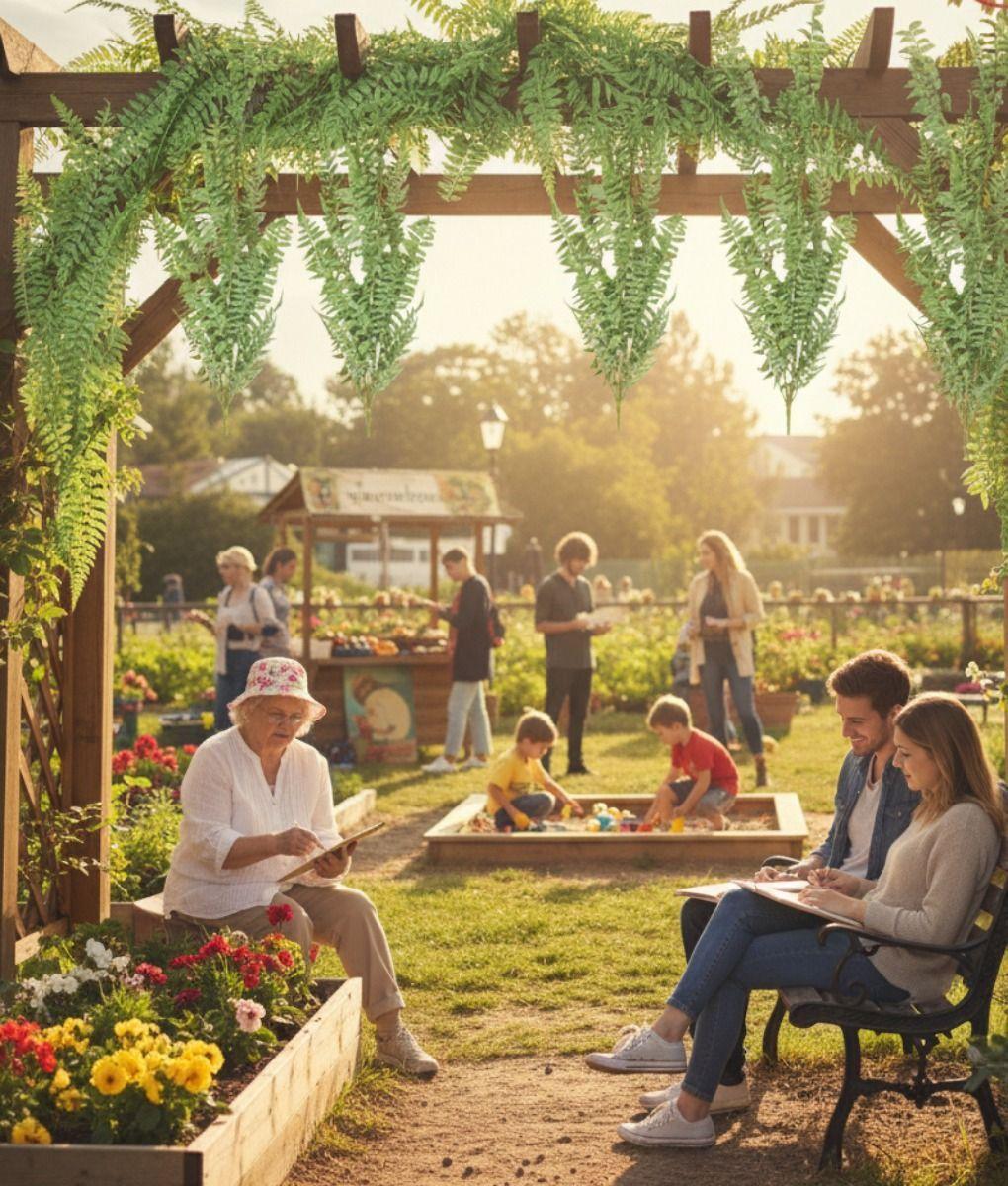 Set 2 Planta Artificial Decorativa Helecho Enredadera Jhn-3