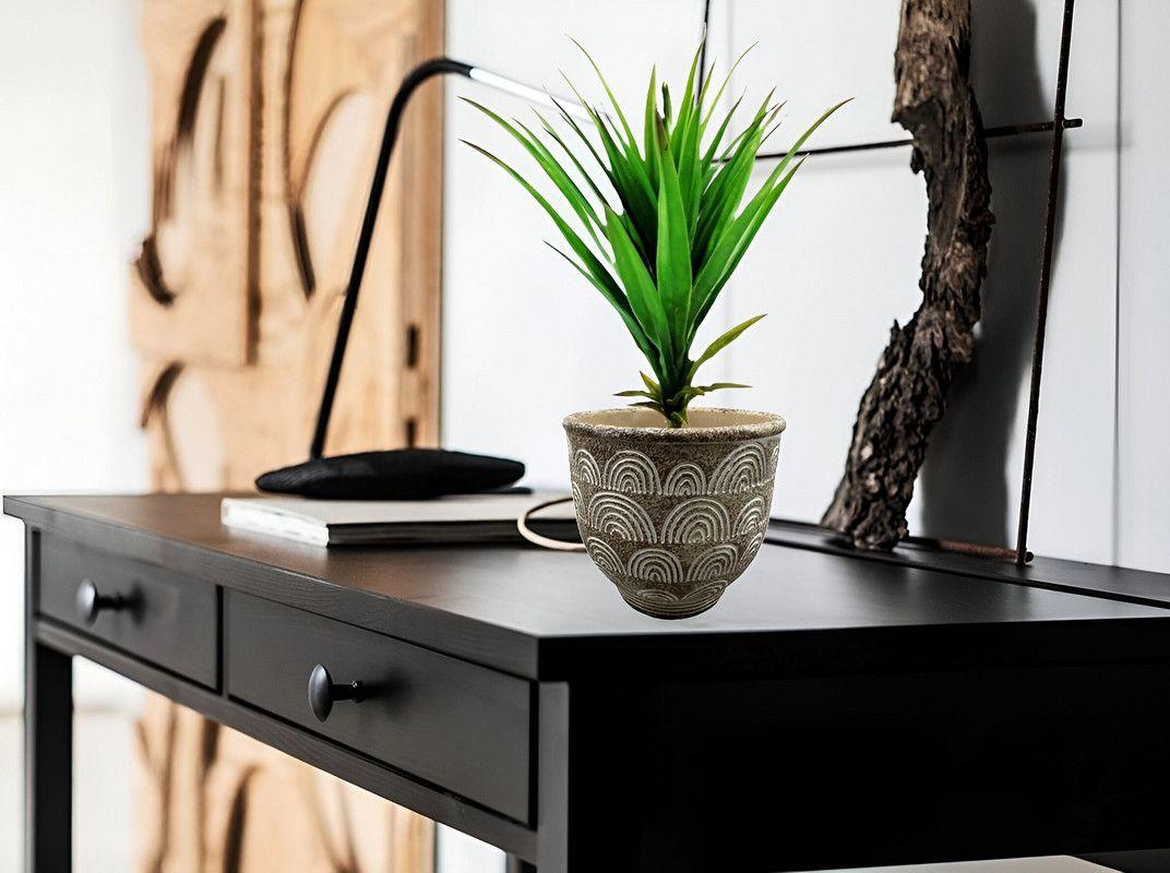 Maceta Hormigon Arcilla Plantas Jardin Cesped Adorno Lau-7