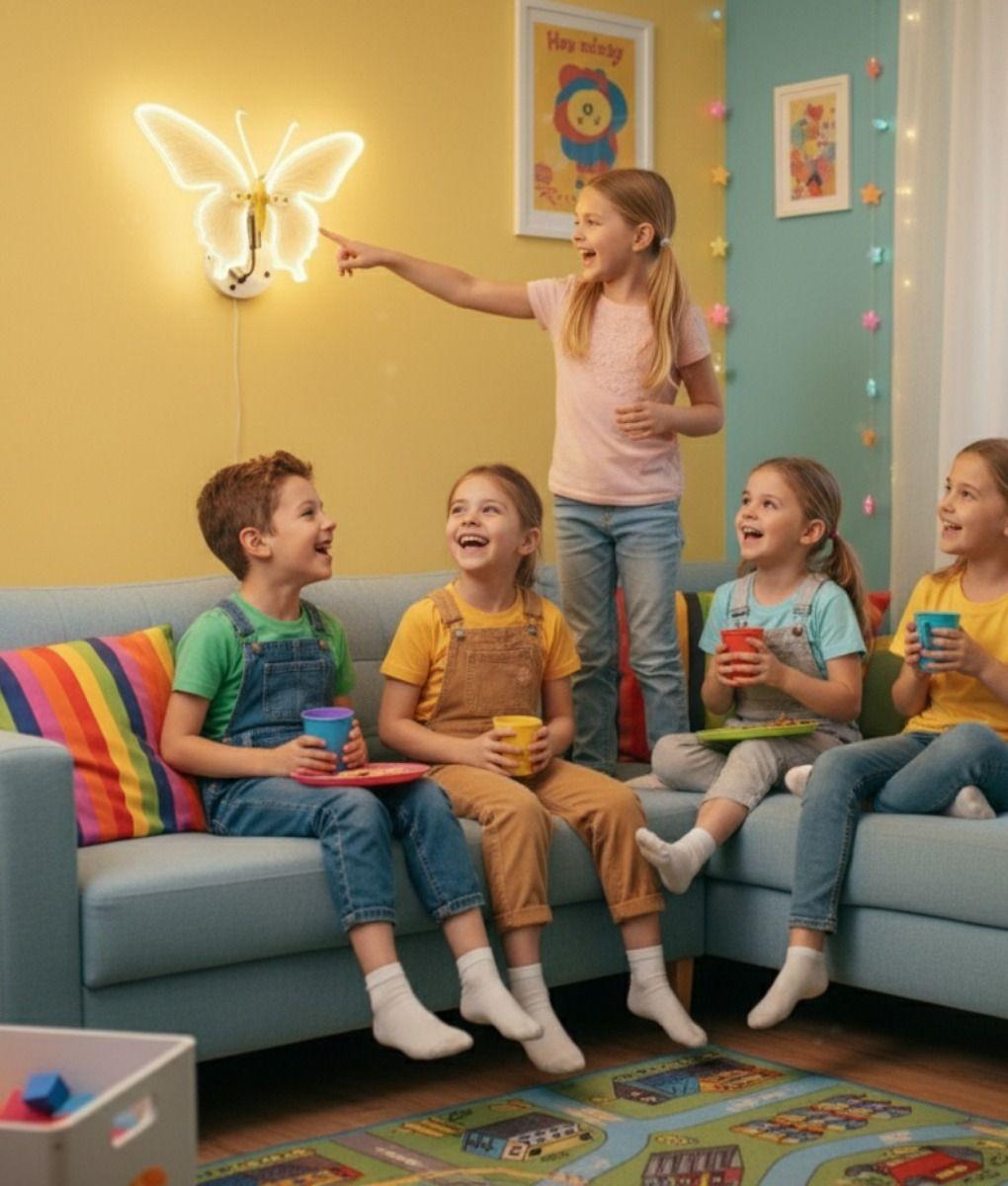 Aplique Pared Decorativo Mariposa Movimiento Lámpara Jhn-4