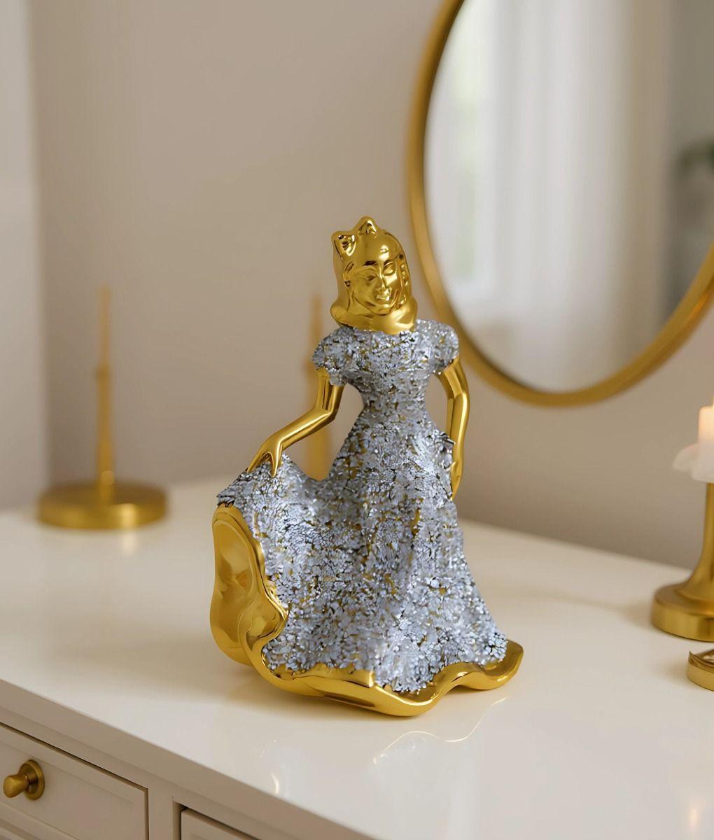 Figura Decorativa Dama Vestio Adorno Estatua Hogar Jhn-4