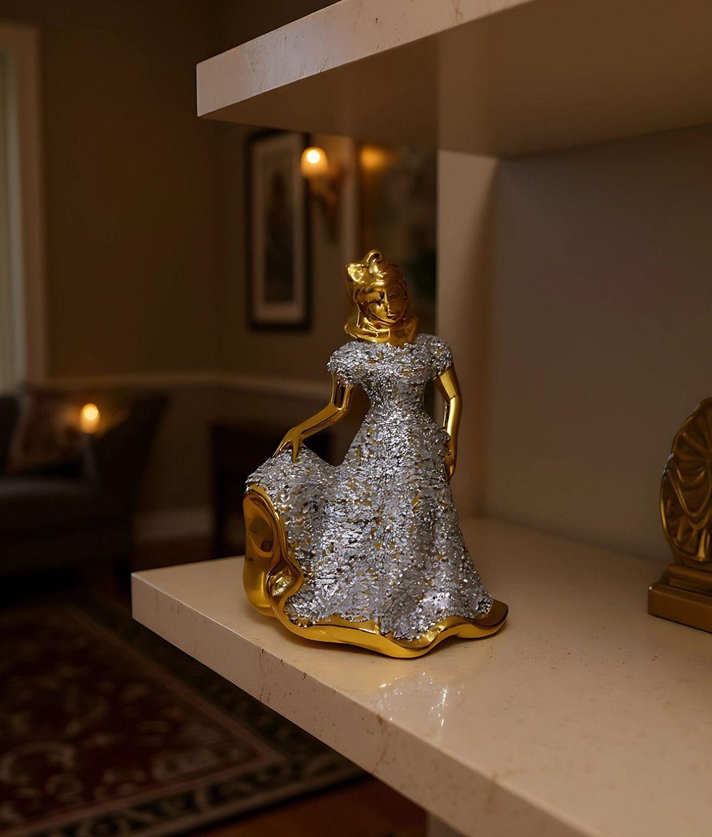 Figura Decorativa Dama Vestio Adorno Estatua Hogar Jhn-5