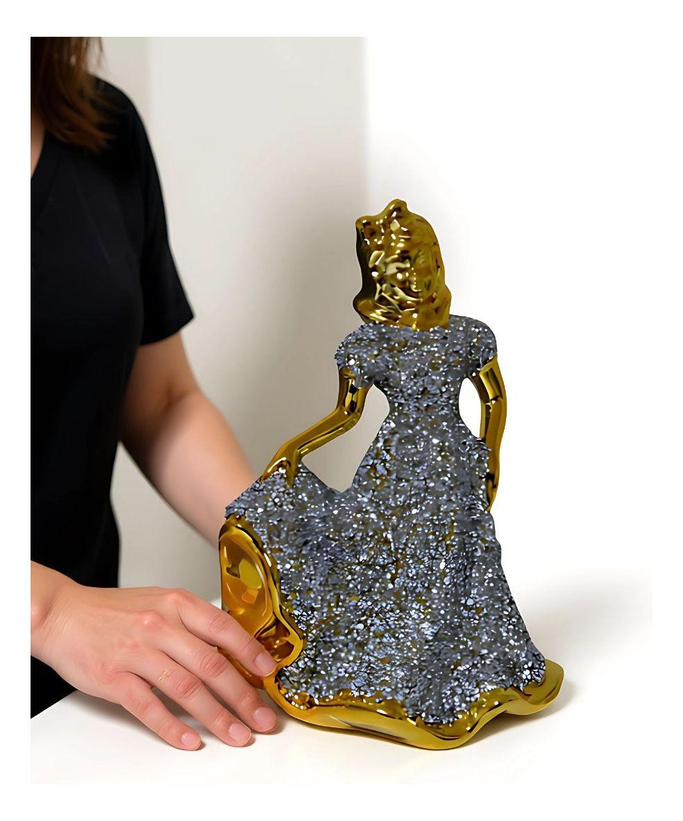 Figura Decorativa Dama Vestio Adorno Estatua Hogar Jhn-6