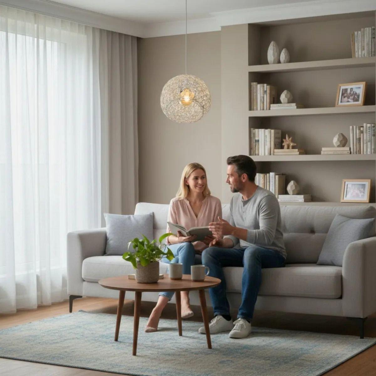 Lámpara Colgante Techo Esfera Tejida Estilo Nórdico Boho Jhn-5