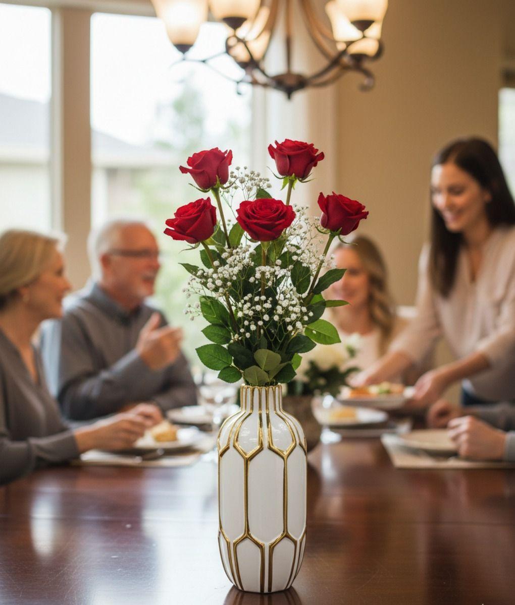 Florero Jarrón Decorativo Lujo Geométrico Fusión Arte Jhn-5