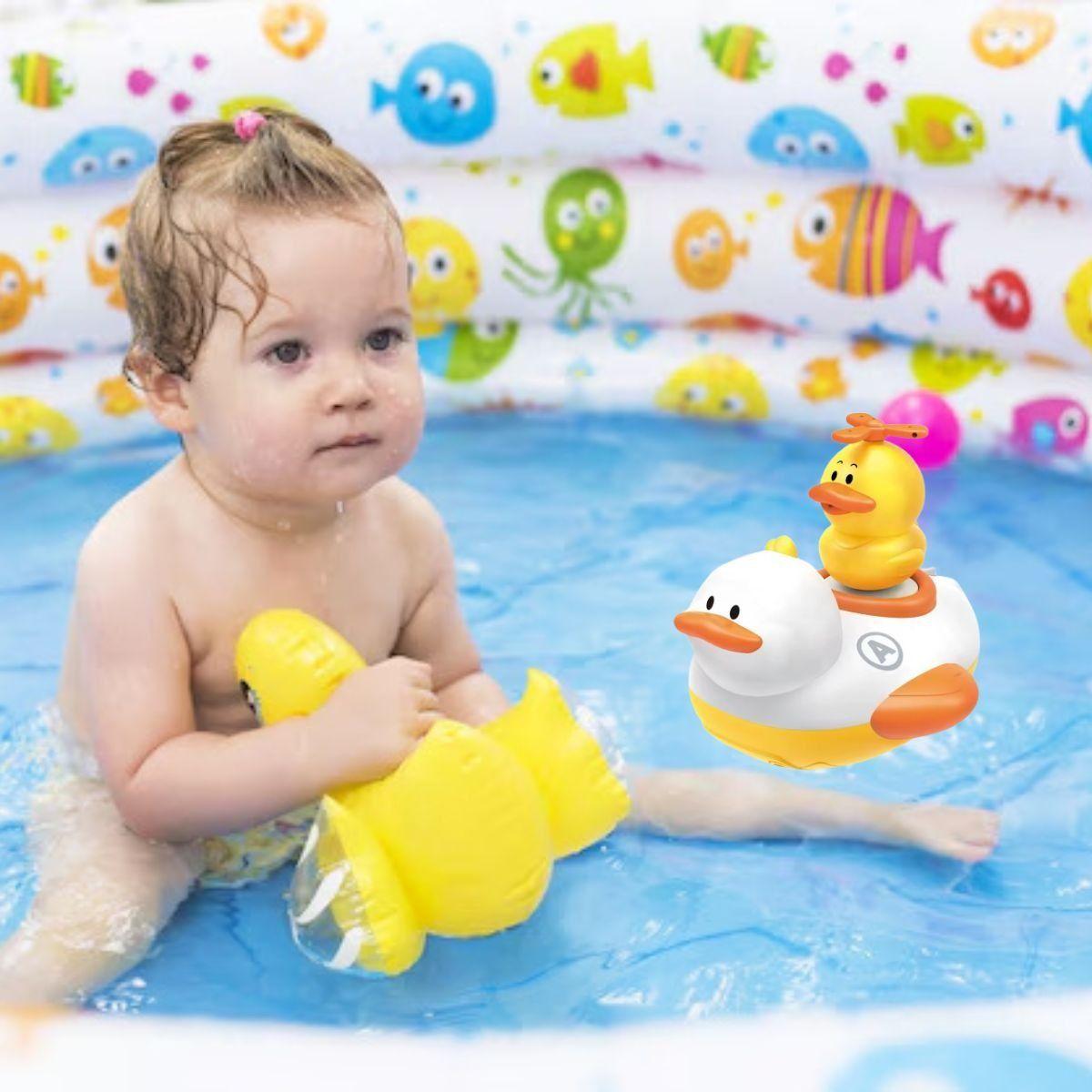 JUGUETE DE BAÑO PATOS AUTOMATICO ROCIADOR AGUA BEBE LAU-2