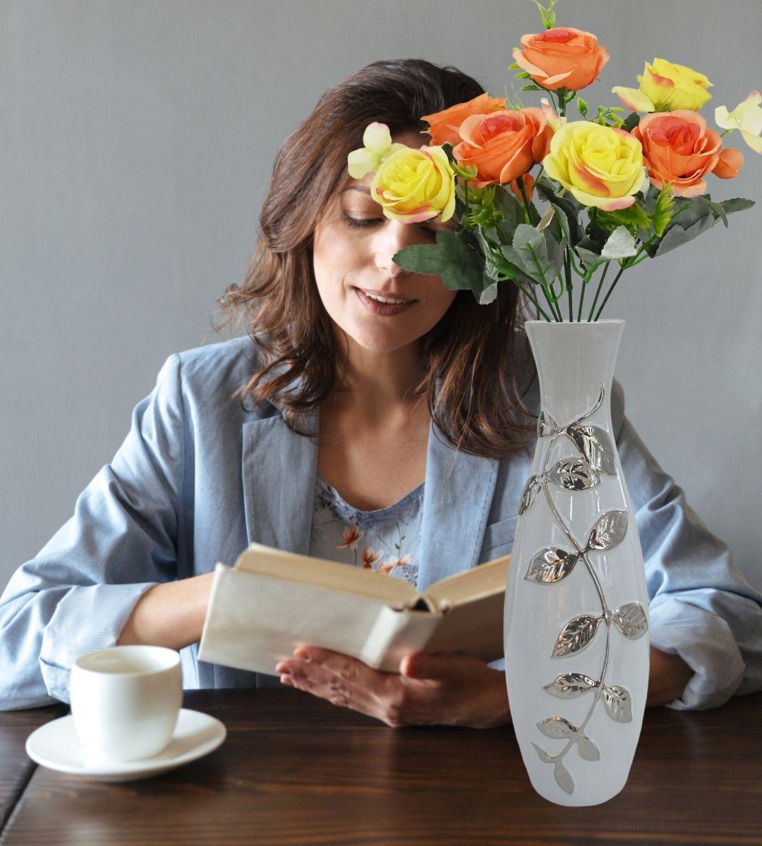 Florero Jarrón Vintage Hogar Decorativo Flores Jhn-4