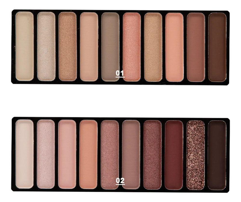 Set 2 Sombra Ojos Paleta Multifuncional Polvo 10 Colores Jhn-2