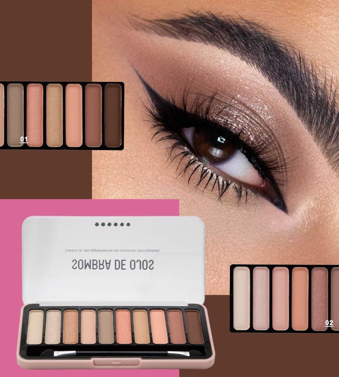 Set 2 Sombra Ojos Paleta Multifuncional Polvo 10 Colores Jhn-8